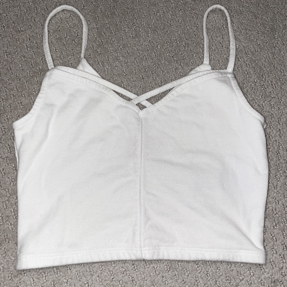 White cropped tank-top